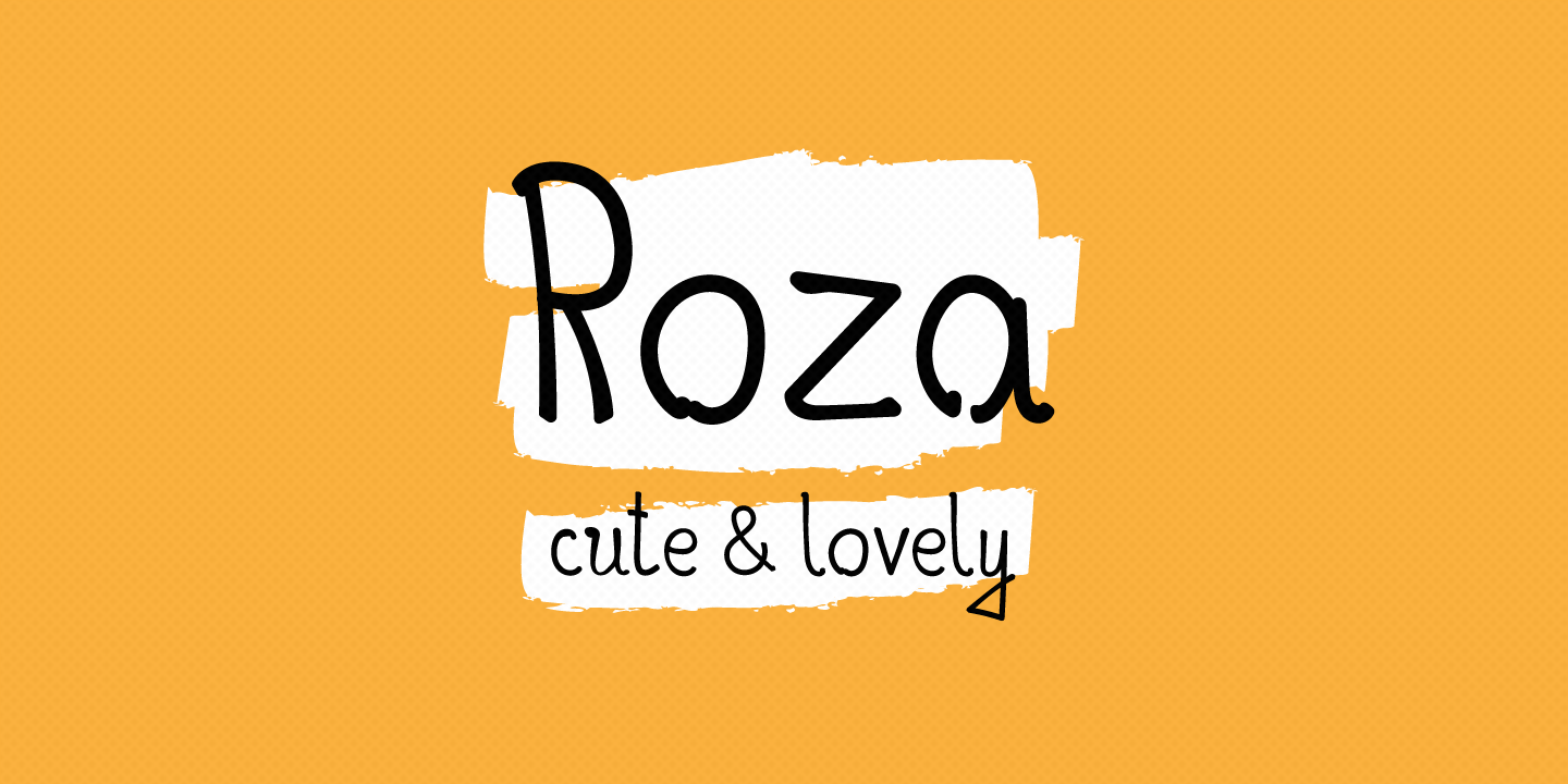 Example font Roza #1